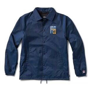 Vans Disney Marvel Black Panther Torrey Coaches Jacket Snap Button Wakanda Small